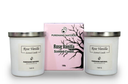 Rose Vanilla Scented Candle